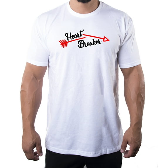 Valentine's Day Heart Breaker T-shirts, Men's Graphic Tee, Heart Breaker Shirt - Broken Arrow