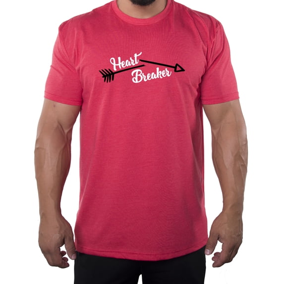 Valentine's Day Heart Breaker T-shirts, Men's Graphic Tee, Heart Breaker Shirt - Broken Arrow