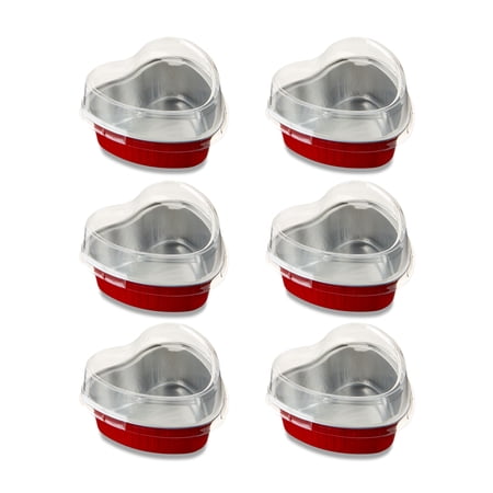Valentine's Day Heart Cake Pan Sets, 6 Count, by Way To Celebrate