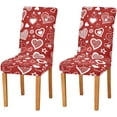 thumbnail image 1 of Valentine''s Day Heart Clover Dining Room Chair Covers Set of 4, Stretch Chair Slipcovers Removable Washable Chair Protector Cover for Kitchen, Dining Room, Holiday Party, Home Decor, 1 of 6