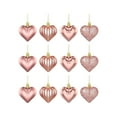 thumbnail image 1 of Valentine's Day Heart Decor, Heart Shaped Hanging Ornaments, for Hallway Ceiling Tree Anniversary Party Wedding Decoration, 12pcs, Rose Gold, 1 of 8
