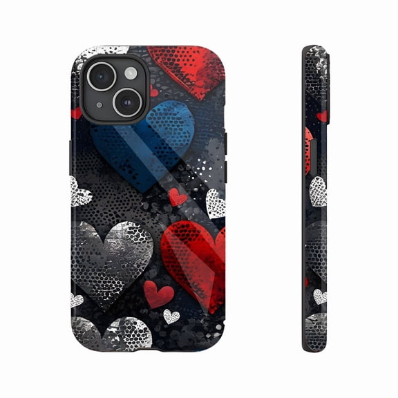 Valentine’s Day Heart Design Phone Case for Couples & Fashion Lovers, Durable Protective Case Compatible with iPhone 11/12/13/14/15/16 (Pro Max/Plus)
