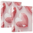 thumbnail image 1 of Valentine's Day Heart Diamond 3 Ring Binders 1.5 inch Hardcover File Folders with Interior Pockets A4 Size Organizer for School Office Hospital Set of 2, 1 of 8