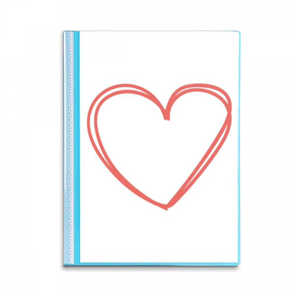Valentine's Day Heart Double Lines Book Sheet Protectors Portfolio Binder Folder