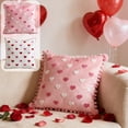 thumbnail image 1 of Valentine's Day Heart Embroidered Pillowcase - Cute Soft Decorative Pillow Cover for Couples, Romantic Love-Themed Bedding Accessory for Bedroom, Sofa & Living Room Decor, 17.71*17.71in, B, 1 of 8