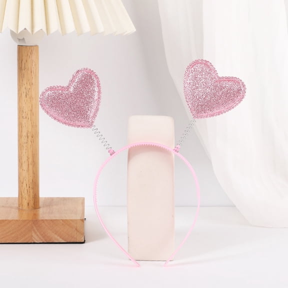Valentine's Day Heart Hair with Pink, Valentines Day Heart Head Headbands for Party Props Holiday Wedding Birthday Costume Accessory Valentines Decorations
