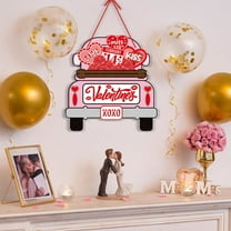 Valentine's Day Heart Hanging Decorations for Front Door, Kitchen Wall Decor Valentine Decorations, Window Decorations for Wedding Party