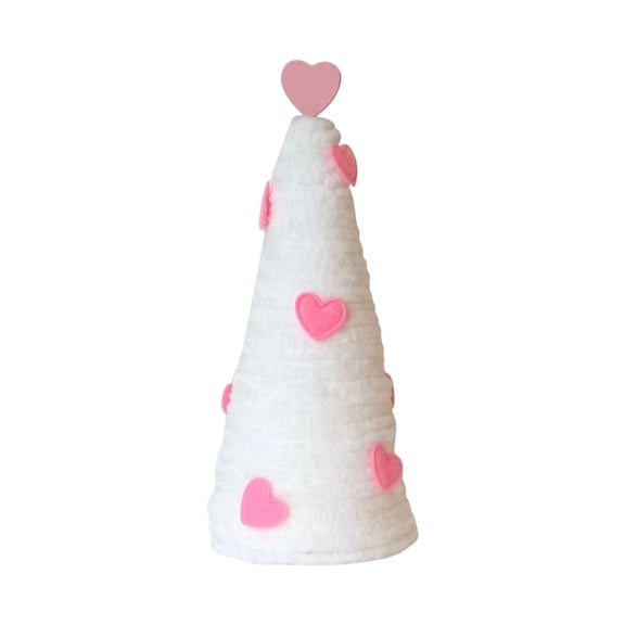 Valentine's Day Heart Mini Tree Ornament, 4.7in Romantic Tabletop Decorations Red Heart Tree Decor for Tiered Trays, Party, Valentine's Dinner