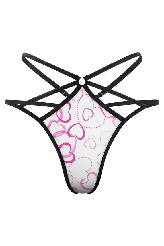 Valentine's Day Heart Open Type Women's Panties Crotch Opening G-strings Thongs Lingeries Underwear