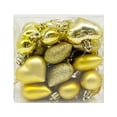 thumbnail image 1 of Valentine's Day Heart Ornaments-24Pcs Plastic Heart Shaped Baubles Hanging Ornaments for Valentine's Day Tree Decorations Valentine's Day Wedding Anniversary Party Holiday Decor(Yellow,2x1.7"), 1 of 6