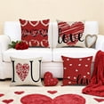 thumbnail image 1 of Valentine's Day Heart Pillow Cover - 177 x 177 Inch Decorative Cushion Case with Hidden Zipper for Sofa, Patio, Outdoor & Home Decor Gifts, 1 of 3