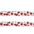 thumbnail image 1 of Valentine's Day Heart Print Faux Linen Ribbon - 2.48 Inch x 1 Yard Craft Fabric Ribbon for Wedding, Anniversary Party Decor, DIY Wreath Bows & Gift Wrapping, 1 of 5
