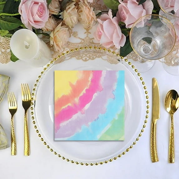 Valentine's Day Heart Print Party Napkins Multicolor Disposable Tissues Romantic Holiday Table Setup Wedding Party Decoration Supplies Christmas Home Decor Atmosphere Enhancement Creative Gift