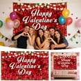 thumbnail image 1 of Valentine's Day Heart-Rose Backdrop - Romantic Party & Wedding Background Cloth, Festive Decor for Indoor Outdoor Events, Reusable Decoration, Photo Prop for Lovers & Celebrations, 70.9*43.3in, Red, 1 of 8