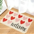 thumbnail image 1 of Valentine's Day Heart-Rose Entrance Mat - Romantic Non-Slip Welcome Doormat, Absorbent Stain-Resistant Rose-Printed Rug, Machine-Washable Soft Decor for Home, Bathroom & Entryway, 15.7*23.6in, B, 1 of 5