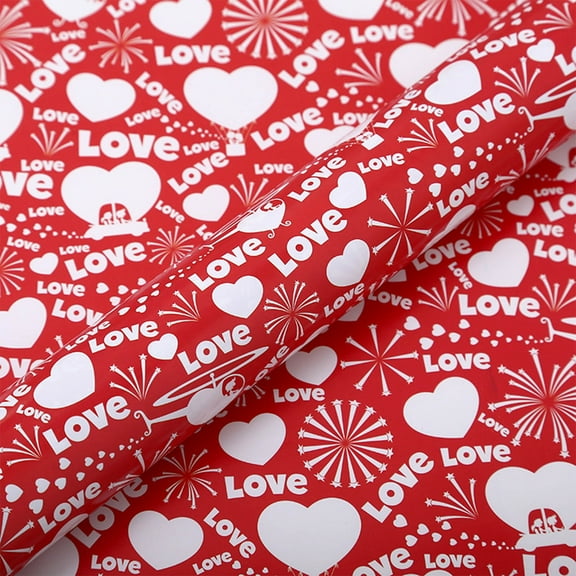 Valentine's Day Heart-Shape Wrapping Paper for Gift Box, Romantic Gift Wrap For Valentine's Day Gifts & Romantic Celebrations,19.6x27.5"