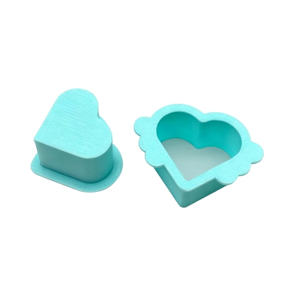 Valentine's Day Heart-Shaped Baking Mold, Light Blue, 2.2Inch - With Love-Themed Design, Suitable For Making Heart-Shaped Cookies, Cakes, Pastries At Home - For Couples, Diy