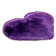thumbnail image 1 of Valentine's Day Heart-Shaped Blanket,Faux Fur Rug for Bedroom,Fluffy Soft Rug Sofa Couch Seat Cushion,Plush Rugs Floor Carpets for Bedside, Cute Fuzzy Home Decor,Washable(Purple), 1 of 3