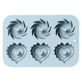 thumbnail image 1 of Valentine's Day Heart Shaped Chocolate Molds, 6-Cavity Spiral Love Shape Silicone Mold,Mini Fluted Cake Pan, Non-stick Silicone Baking Mold for Cupcakes, Donuts, Cornbread, Brownies, Jellies, 1 of 5