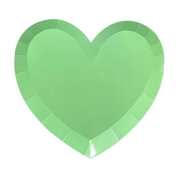 Valentine's Day Heart-Shaped Disposable Paper Plates, 8.86x8.86in Macaron-Color Food Tray Valentine's Decorations for Romantic Dinner & Party Decor