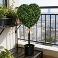 thumbnail image 1 of Valentine’s Day Heart-Shaped Faux Boxwood Topiary Tree - Decorative Ball Tree with Planter Pot, Durable Indoor/Outdoor Home & Porch Decor, Romantic Love-Themed Accent, 32*16.5in, Green, 1 of 8