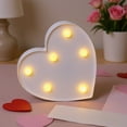 thumbnail image 1 of Valentine's Day Heart Shaped LED Marquee Sign Light Up , Battery Powered LED Lights for Night Light, Wedding, Birthday, Party, Christmas or Home Decor, 1 of 6
