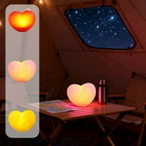 Valentine's Day Heart-Shaped LED Night Light - USB-Powered Romantic Warm Ambient Lamp, Dimmable Soft Glow Bedroom Decor, Cordless Battery-Operated Light for Couples & Home, 3.93*3.15in, Red