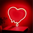 thumbnail image 1 of Valentine's Day Heart-Shaped Neon Decor Light, USB & Battery Dual-Use LED Light, Warm Glow for Indoor & Outdoor Decor, Perfect for Romantic Dinners, Bedroom & Holiday Parties, Red, 1pc, 1 of 6
