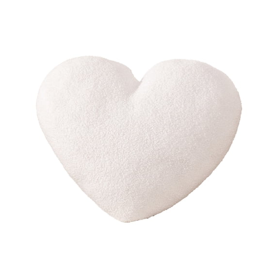 Valentine's Day Heart-Shaped Plush Throw Pillow, 17.7x13.8in Romantic Soft Cozy Pillow Decor for Sofa Bed & Valentine's Gifts for Him/Her