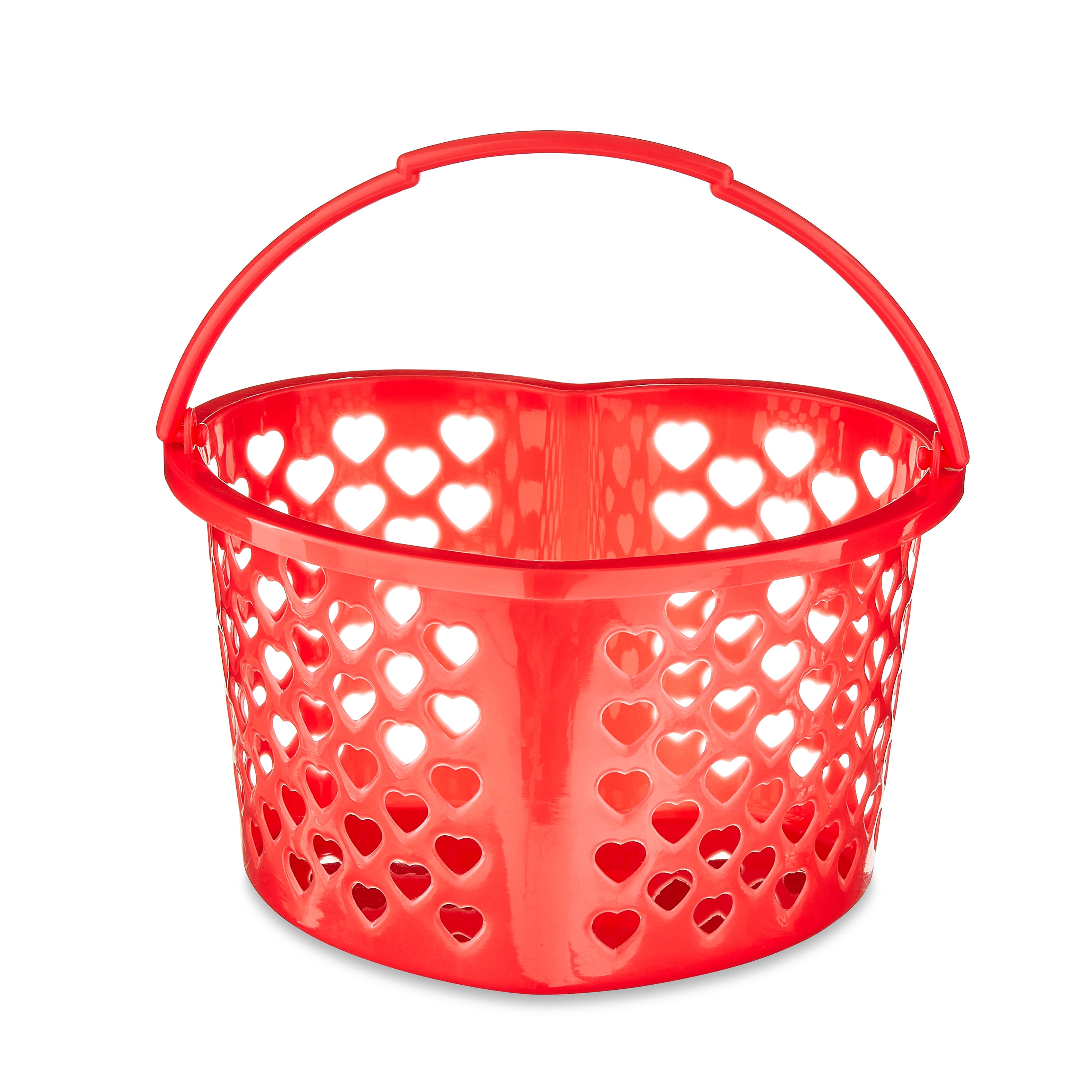 Valentine's Day HeartShaped Red Plastic Basket by Way To Celebrate