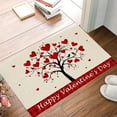 thumbnail image 1 of Valentine's Day Heart Shaped Romantic Welcome Doormat, Non-Slip Polyester Entrance Rug, Soft Comfortable Floor Mat for Home Front Door Bathroom Kitchen Bedroom Decor,A, 1 of 6