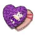 thumbnail image 1 of Valentine's Day Heart-Shaped Soap Flower Gift Box, Preserved Rose Arrangement with Teddy Bear for Romantic Decor & Valentine's Gifts for Hers, 1 of 5