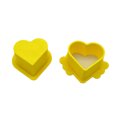 thumbnail image 1 of Valentine's Day Heart Shaped Yellow Baking Mold - 2.2 Inch Size, Heart Design For Valentine's Day Baking - For Baking Enthusiasts, Homemade Valentine's Day Cakes, Diy Dessert, 1 of 5