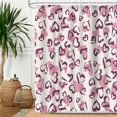 thumbnail image 1 of Valentine''s Day Heart Shower Curtain 72x72 Inch, Leopard Pink for Romantic Bathroom Decor, Holiday Bath Decor for Girls, Bath Decorations with 12 Plastic Shower Hooks, 1 of 1