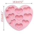 thumbnail image 1 of Valentine's Day Heart Silicone Cake Pan, Nonstick Heart Shaped Mold, Oven Safe Bakeware for Cakes, Brownies, and Desserts, Love Cake Mold Silicone Heart Chocolate Mold Sugar Cake Mold 9-Cup, Pink, 1 of 6
