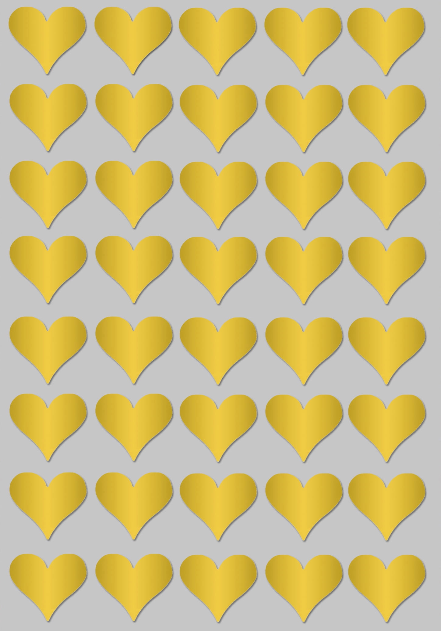 Valentine's Day Heart Stickers 3/4 inch Scrapbooking Sticker Sheets Love Embellishments Gold Labels 19mm - 4320 Pack by Royal Green