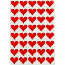 Valentine's Day Heart Stickers 3/4 inch Scrapbooking Sticker Sheets Love Embellishments Red Labels 19mm - 4320 Pack by Royal Green