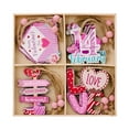 thumbnail image 1 of Valentine's Day Heart Wooden Hanging for Home Wall Window Atmosphere Decoration Four Grid Display Prop Valentine's Day Decorations, 1 of 5