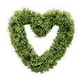 thumbnail image 1 of Valentine's Day Heart Wreath, 18.5 Inch Artificial Boxwood Greenery Wreath, Heart Shaped Simulation Green Plant Garland Decorative Hanging Wreath for Home Wall, Front Door, Farmhouse Decor, 1 of 6