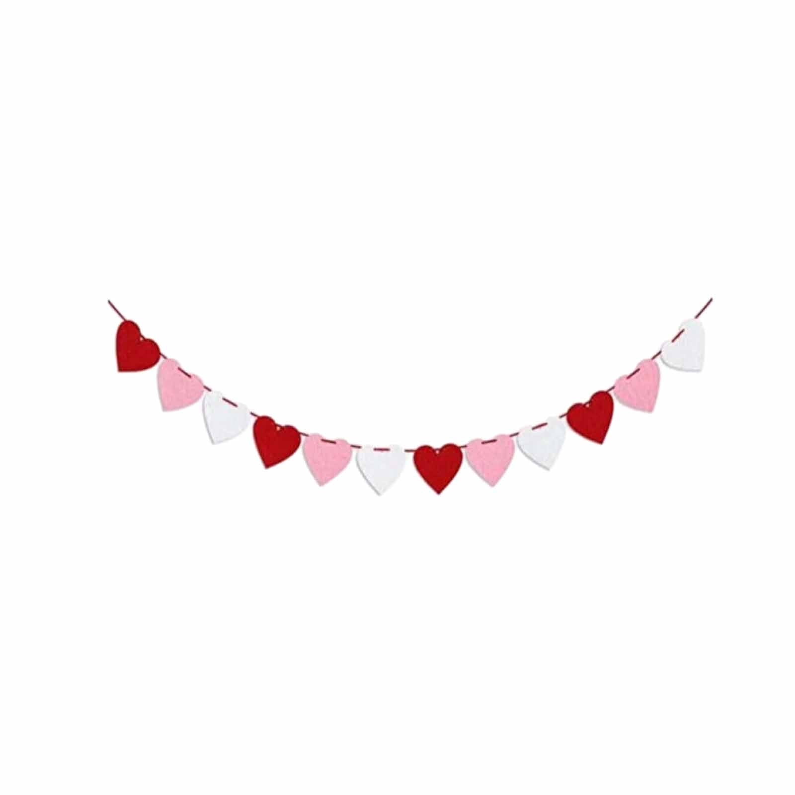 Valentine's Day Heart Wreath Banner for Indoor and Outdoor Home Décor ...