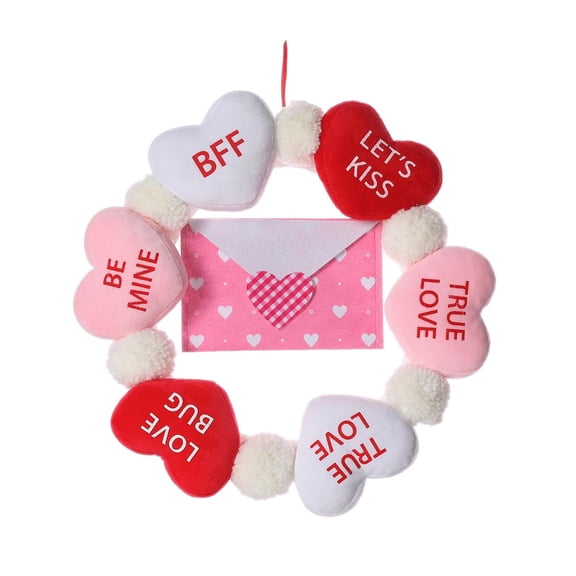 Valentine's Day Heart Wreath Decoration Large 1575 Inch Festive Wall Hanging For Interior Home