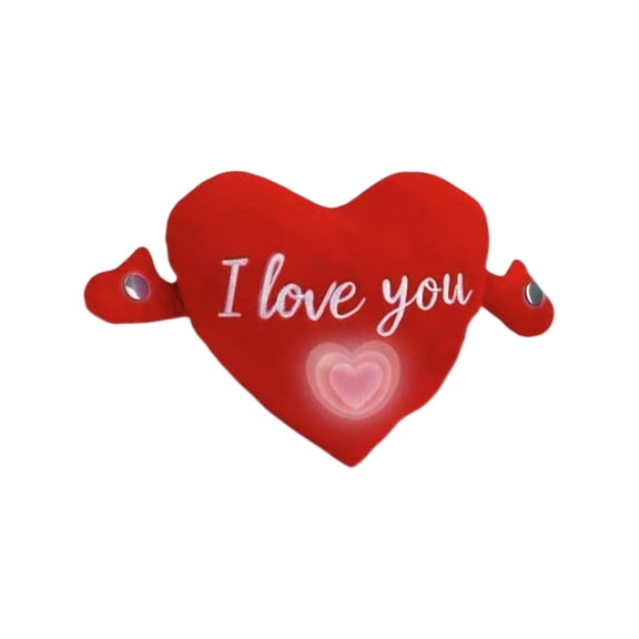 Valentine's Day Heart-shaped Love Hug Pillow Induction Interactive Plush Toy,11.8 Inch Love Pillow Response Interactive Plush Toy (No Label)