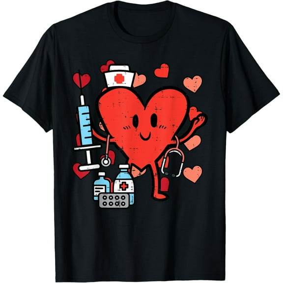Valentine's Day Hearts Graphic Womens T-Shirt