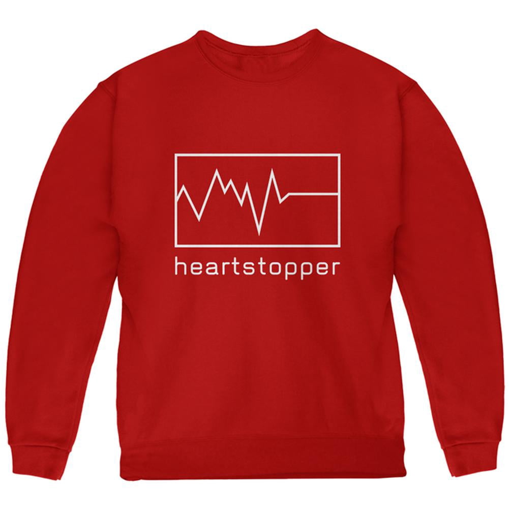 Heart Ugly Valentine Sweater - Red Adult Sweatshirt X-Large With Old Glory Design