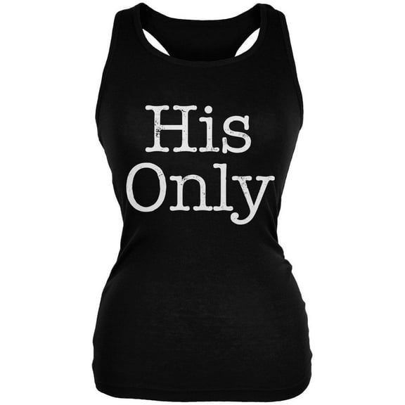 Valentine's Day His Only Black Juniors Soft Tank Top - Large
