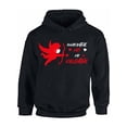 thumbnail image 1 of Valentine's Day Hoodie for Men Women Cupid in Mask My Valentine 2021 Sweater Graphic Hooded Sweatshirt Unisex, 1 of 5