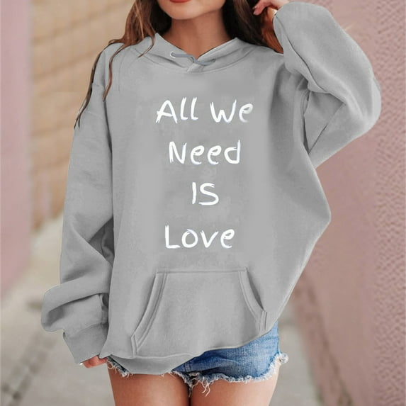 Valentine's Day Hoodies for Youth Hoodies Heart Print Hoodie Oversized Girls Casual Long Sleeve Loose Pullover Cute Clothes Teen Clothes for Girls Ages 5T