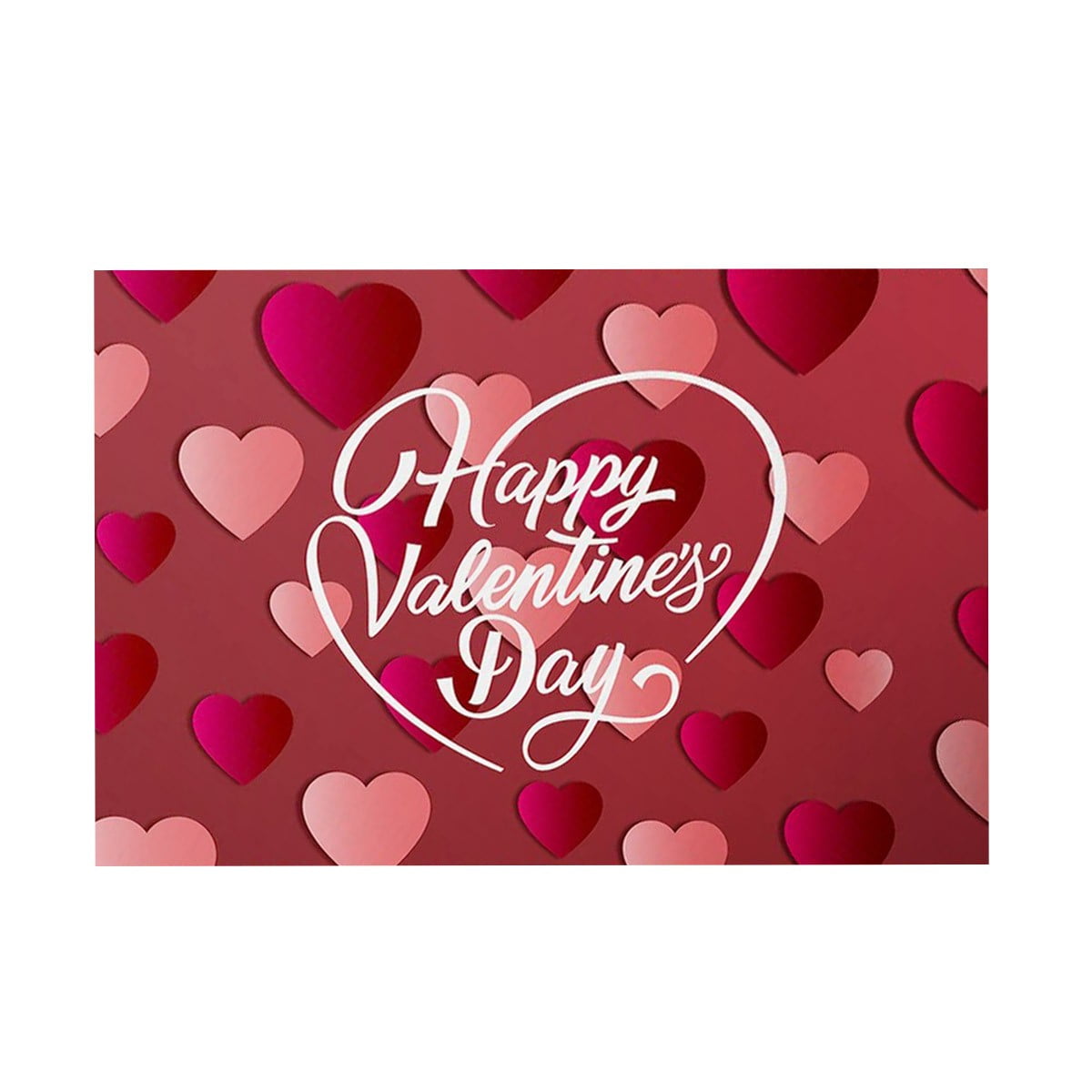 Valentine's Day Indoor Outdoor Door Mat Low Profile Resist Dirt Rug