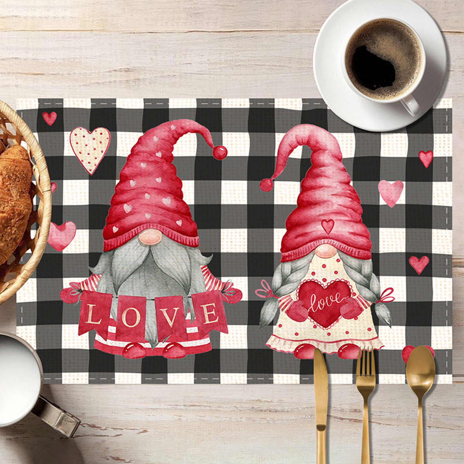 Valentine's Day Insulated Table Mat Home Living Room Table Placemat