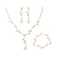 thumbnail image 1 of Valentine's Day Jewelry Set Romantic Alloy Necklace, Earrings, and Bracelet with Crystal Decorations Elegant Forest Ambiance Gift for Her, 1 of 6